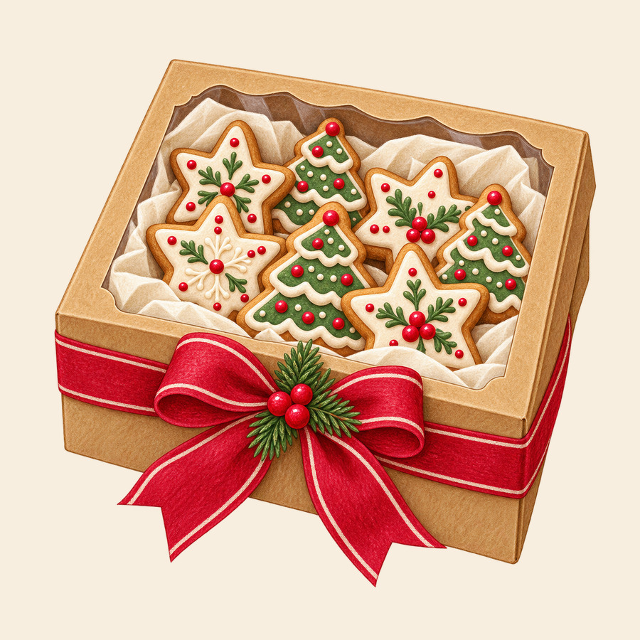 Christmas cookie gift box