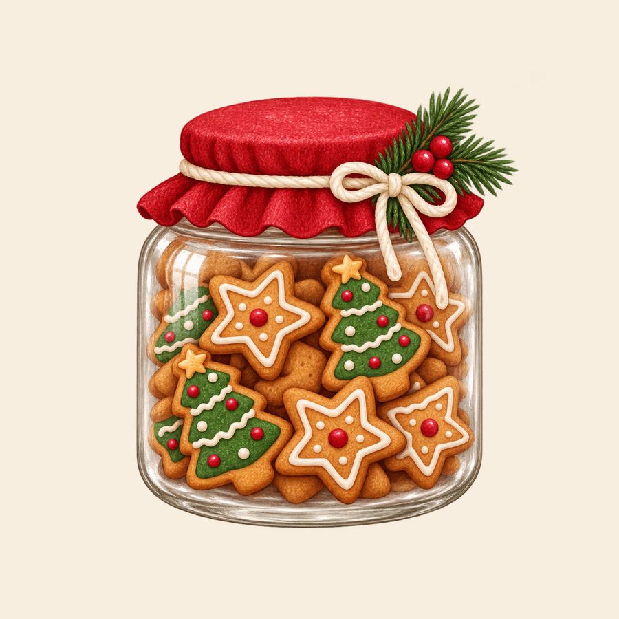 Festive cookie jar
