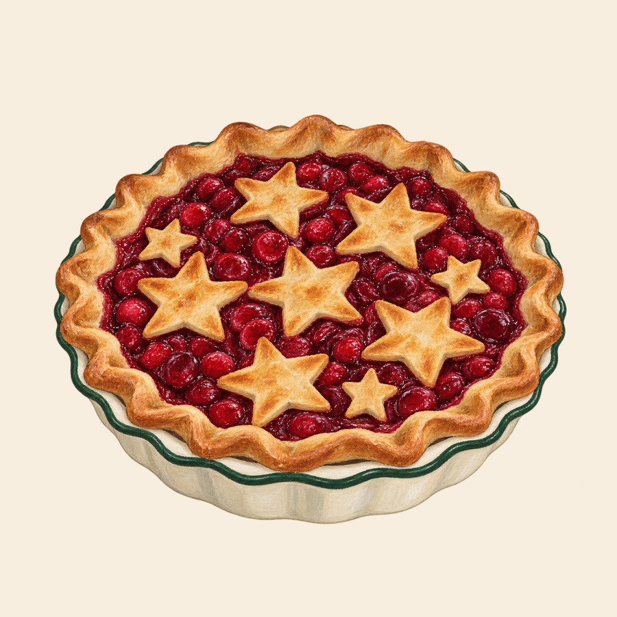 Christmas star pie