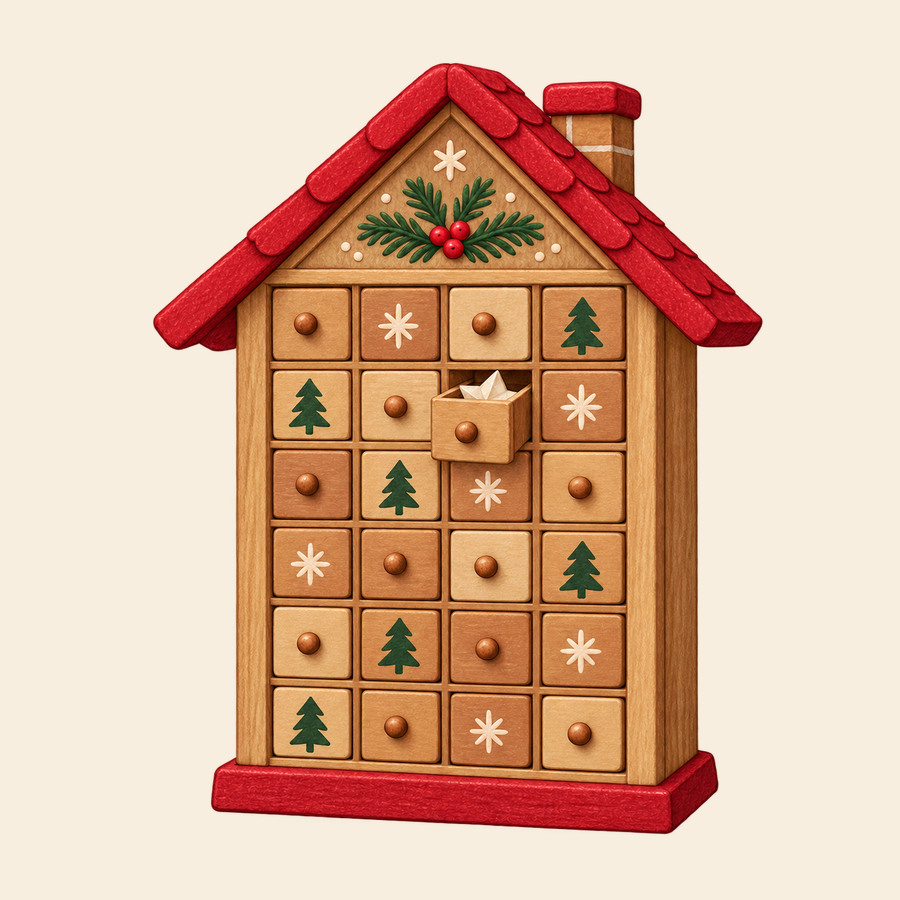 A 24-door Christmas countdown calendar
