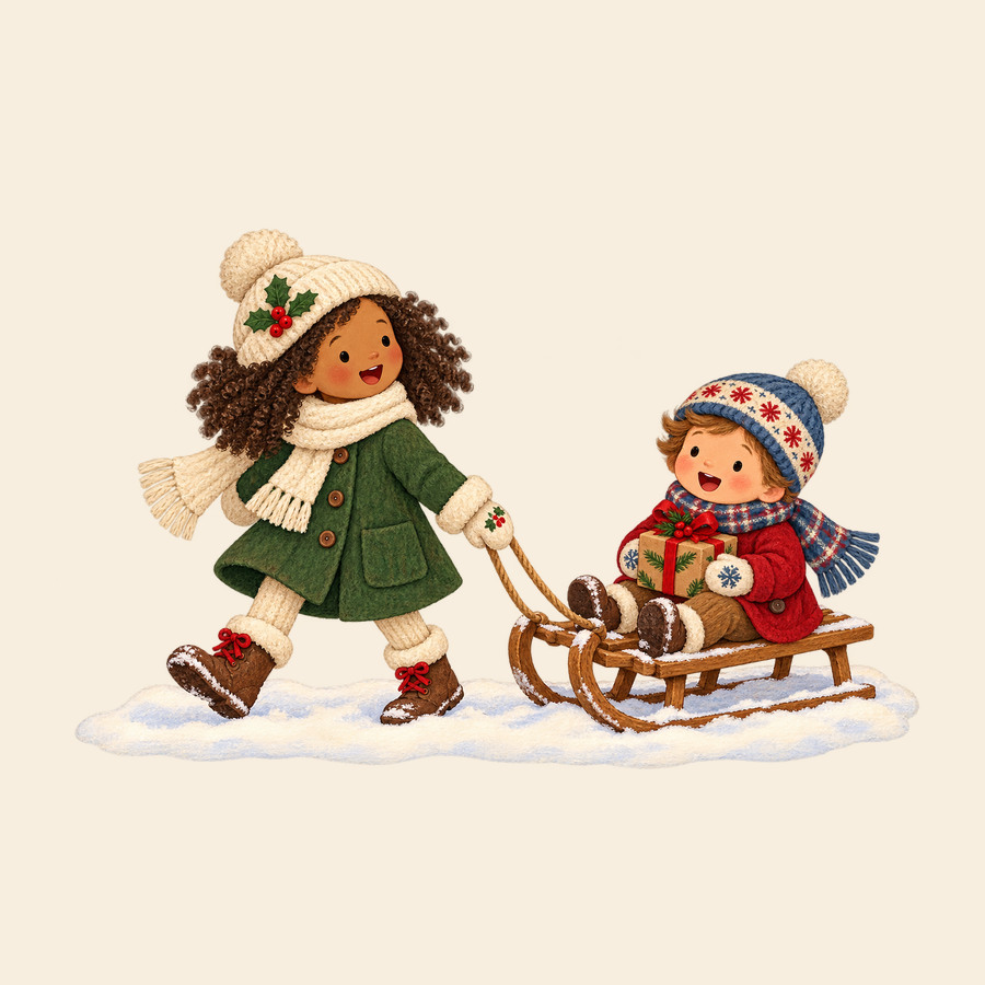 A Christmas sled ride