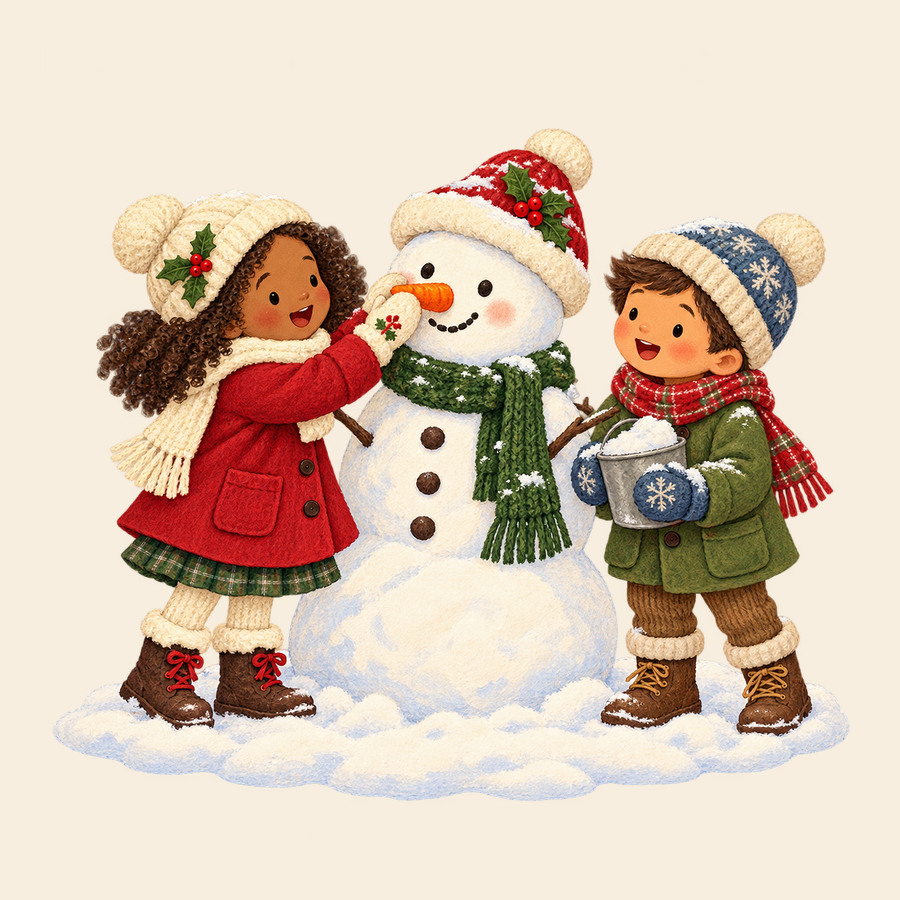 Building a Christmas snowman