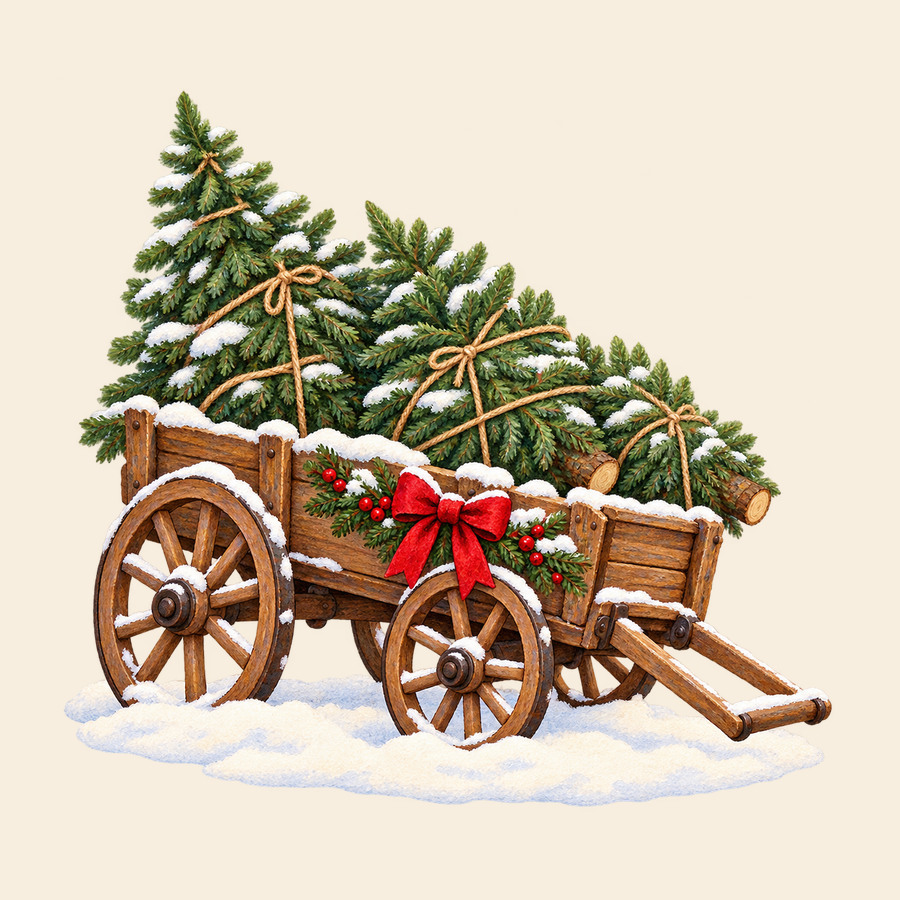 Christmas tree cart