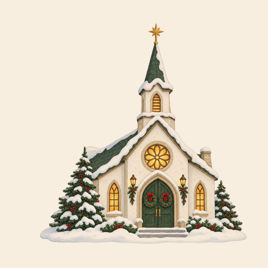 The snowy chapel
