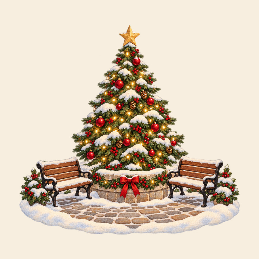 Christmas tree square