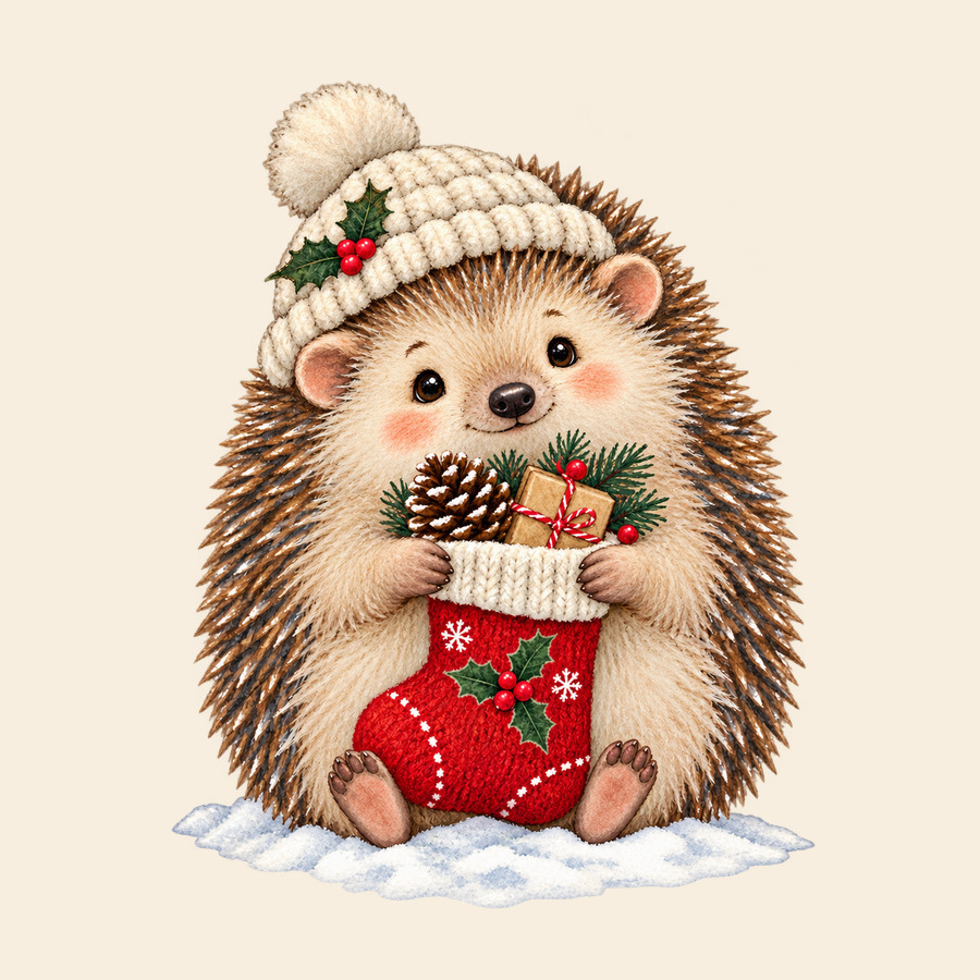 Hedgehog's Christmas stocking